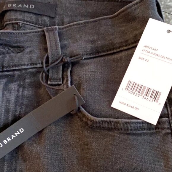 NWT J. Brand Leenah After Hours Distruct Jeans Sz 31 Raw Hem High Rise - Picture 6 of 6